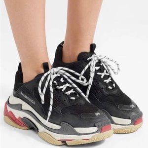 Balenciaga triple s black red womens new arrivals